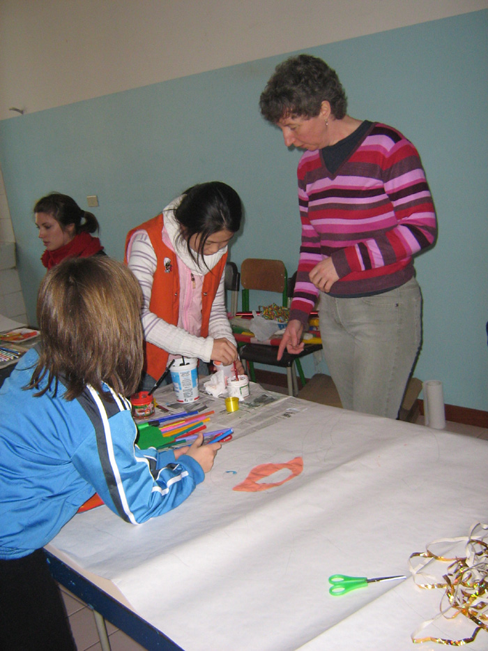 pupils in the art lab